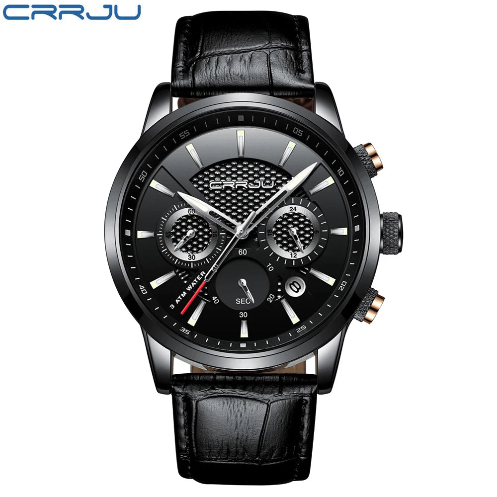 Watches Mens 2021  Casual Leather Quartz Men'S Watch Top Brand Luxury Business Clock Male Sport Waterproof Date Chronograph