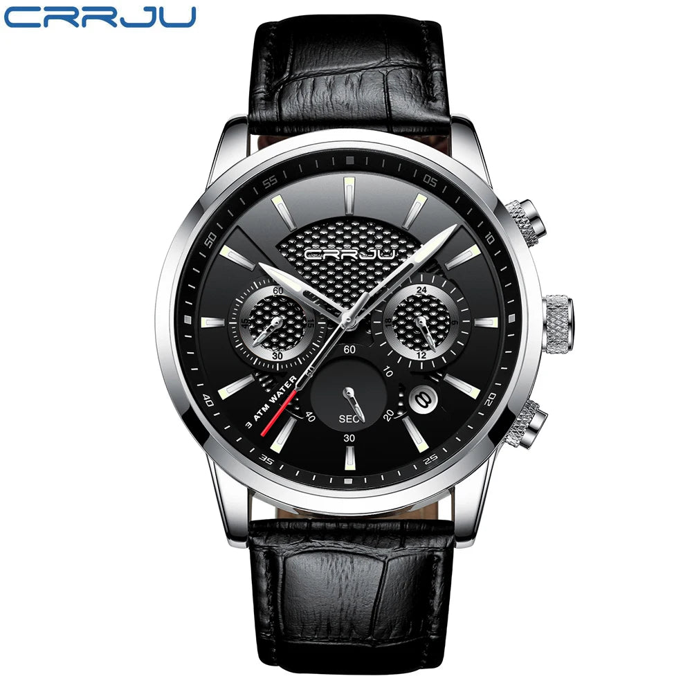 Watches Mens 2021  Casual Leather Quartz Men'S Watch Top Brand Luxury Business Clock Male Sport Waterproof Date Chronograph
