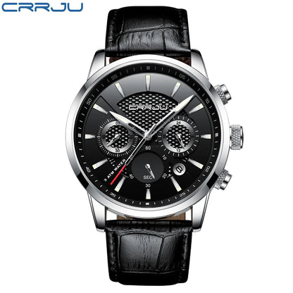 Watches Mens 2021  Casual Leather Quartz Men'S Watch Top Brand Luxury Business Clock Male Sport Waterproof Date Chronograph