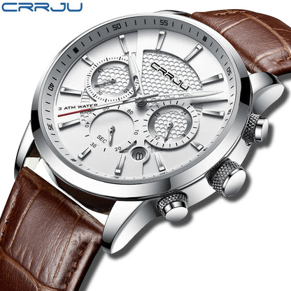 Watches Mens 2021  Casual Leather Quartz Men'S Watch Top Brand Luxury Business Clock Male Sport Waterproof Date Chronograph